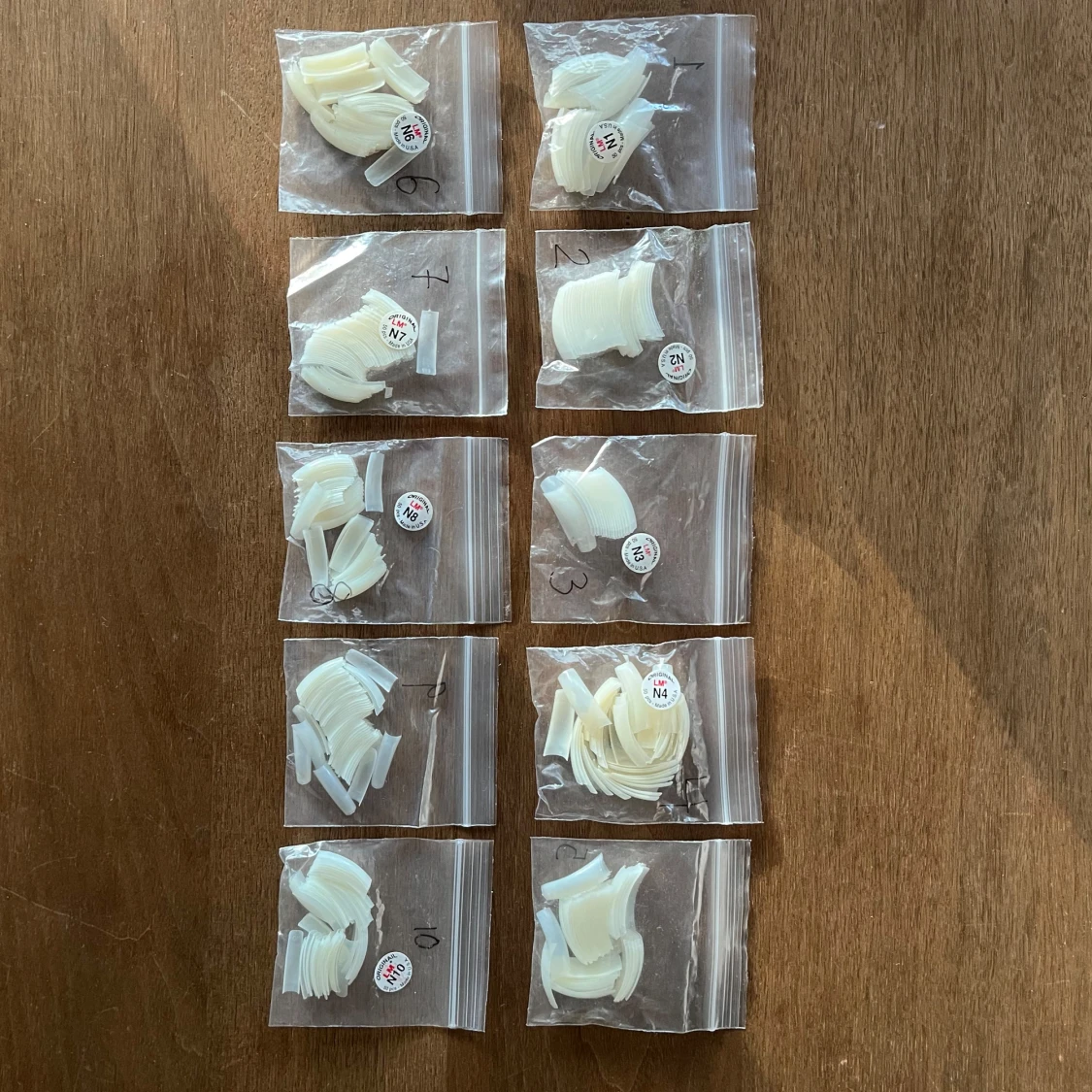 Nageltippar i olika storlekar - 4