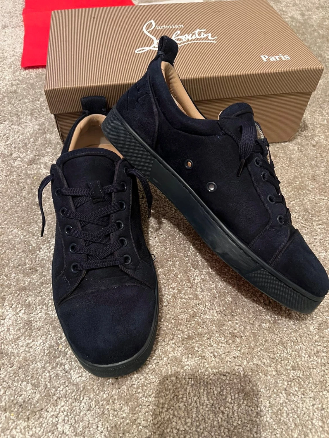 Christian Louboutin svarta sneakers mocka - 2