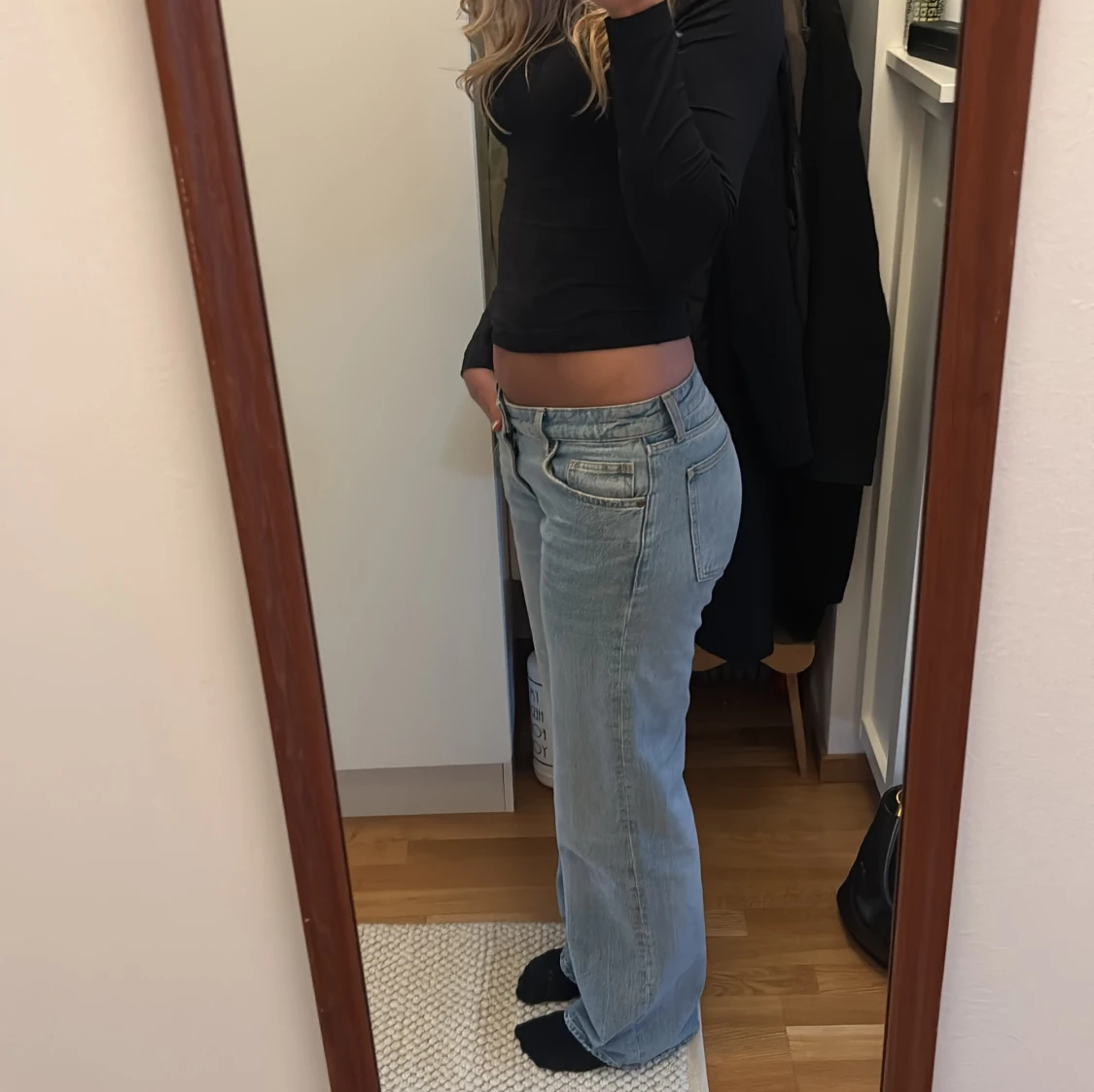 Ljusblå wide leg jeans från Zara - 1