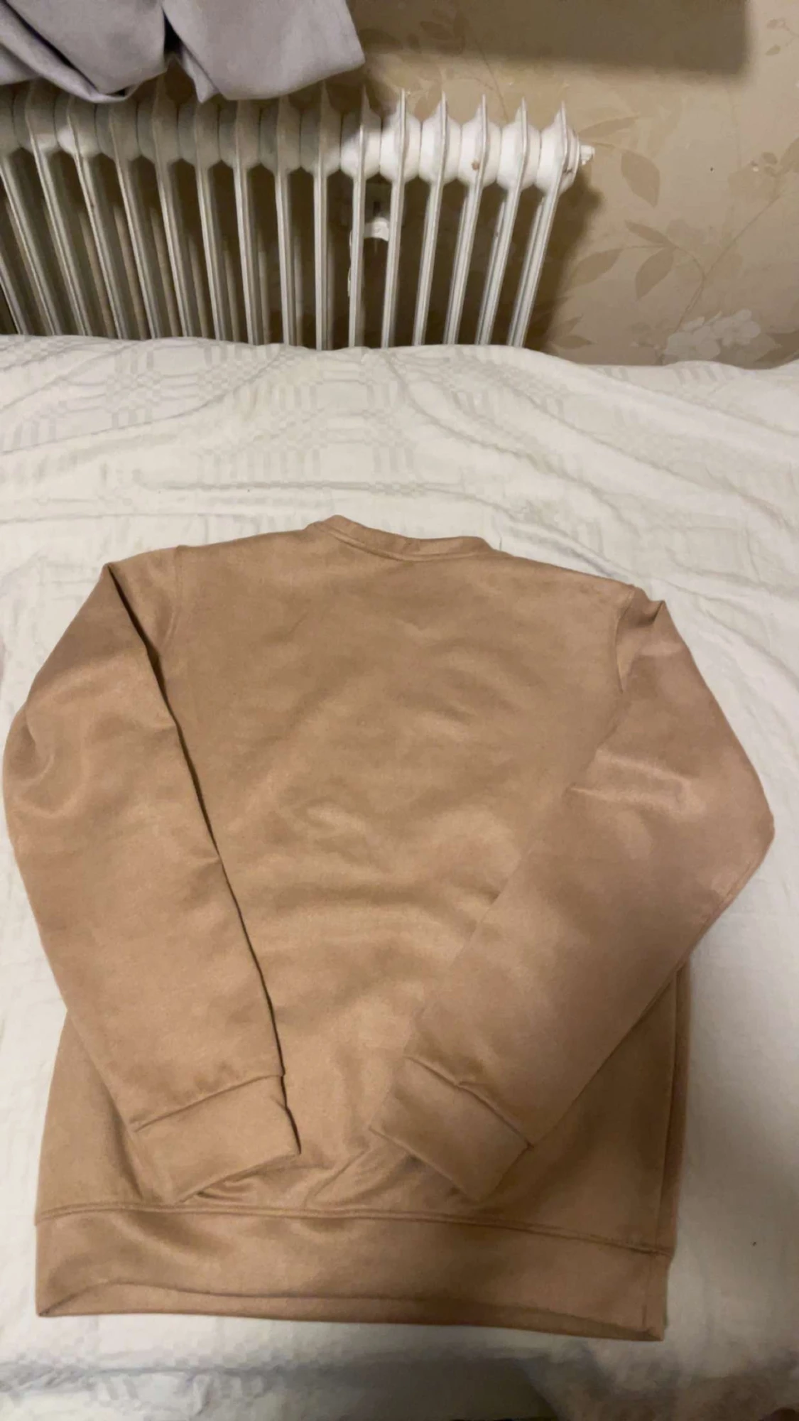 Beige sweatshirt med tryck, storlek L - 1