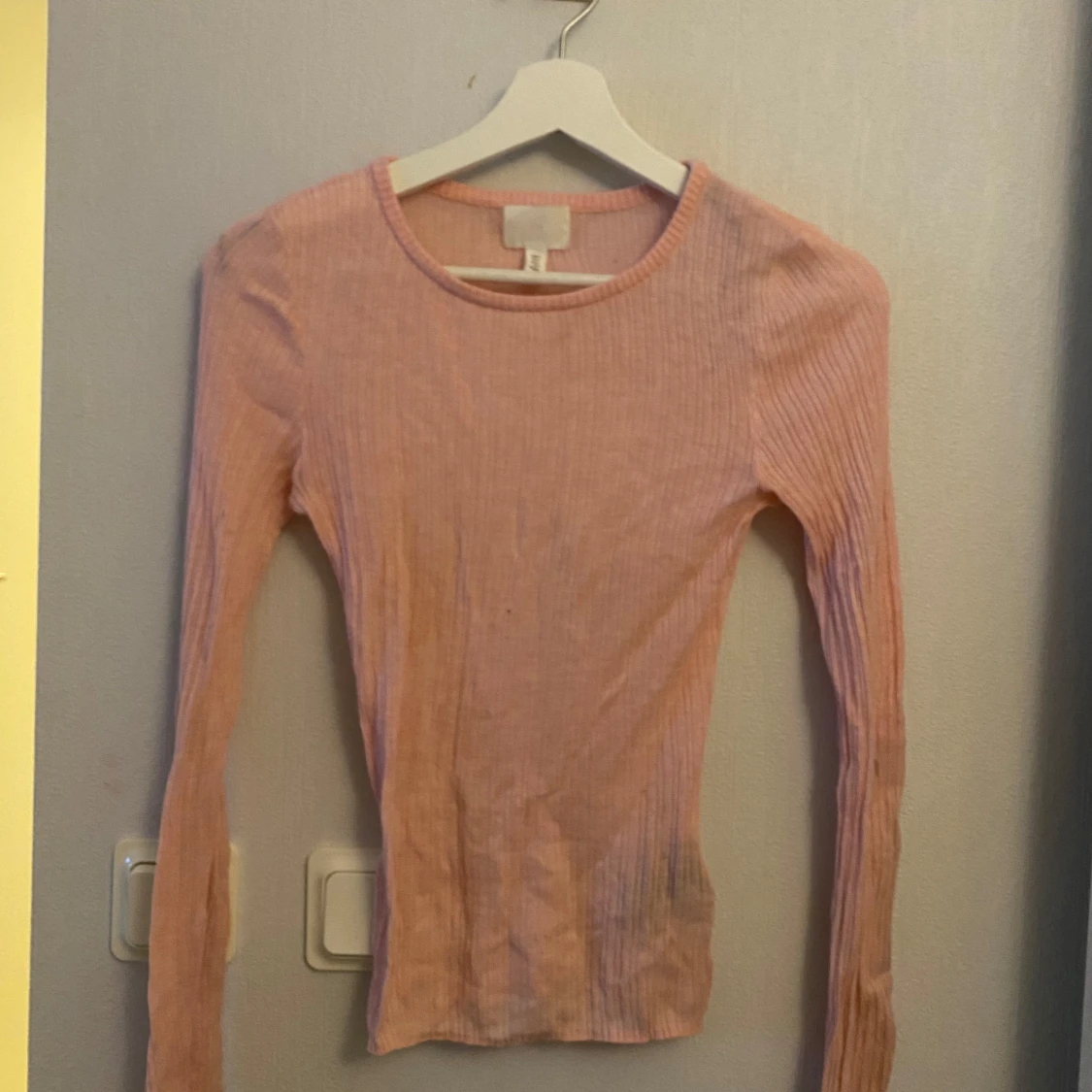 Rosa ribbad långärmad tröja H&M - 2