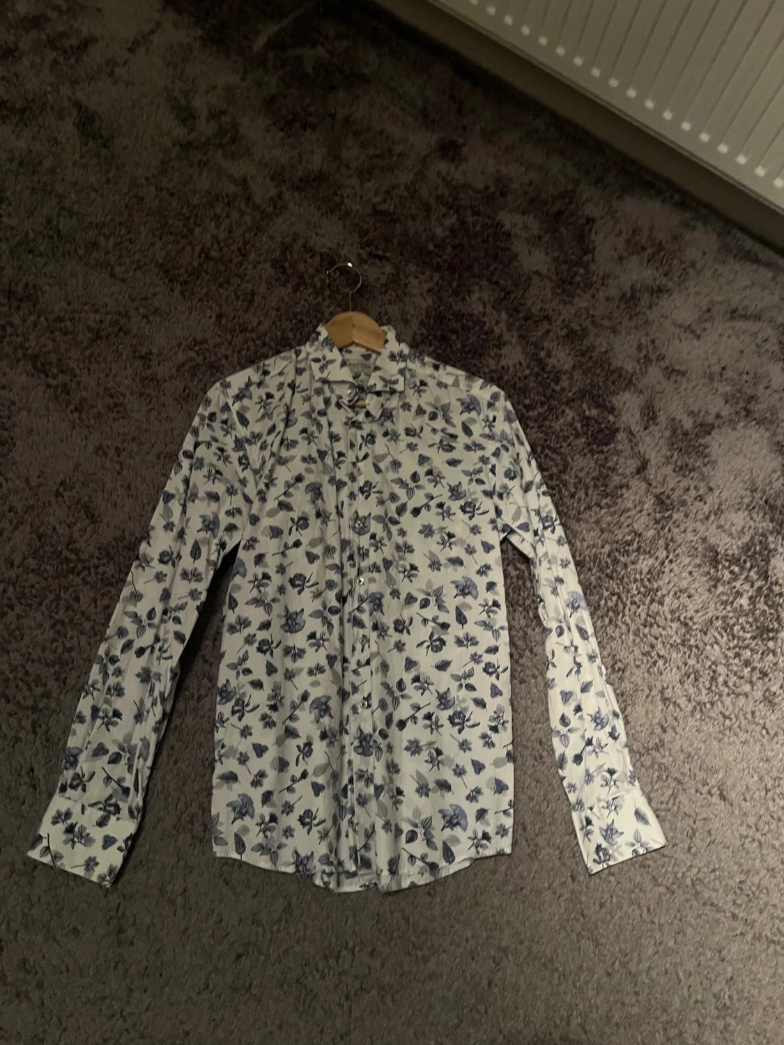 Vit blommig skjorta Bruun & Stengade - 1