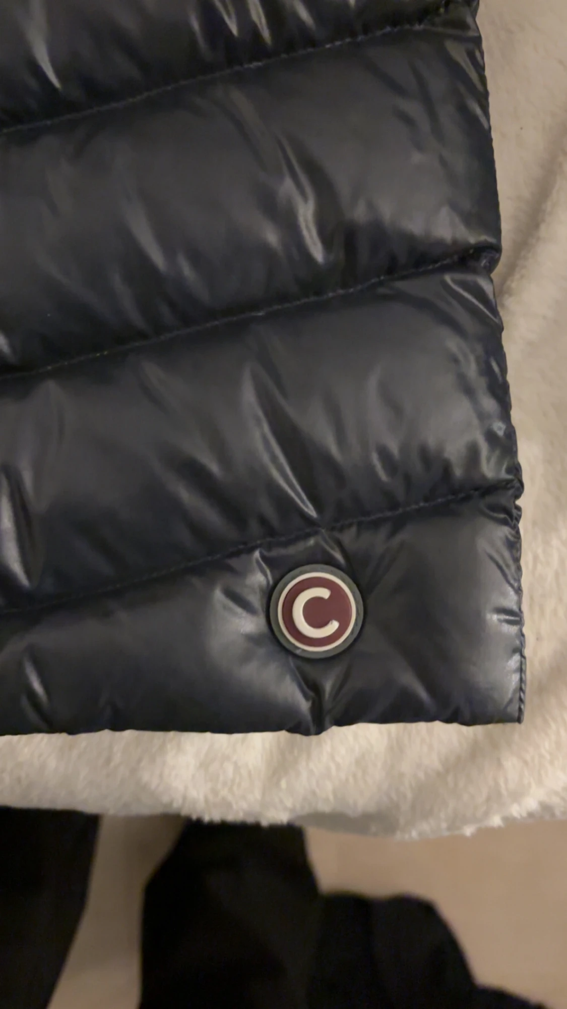 Mörkblå Colmar dunjacka med huva - 2