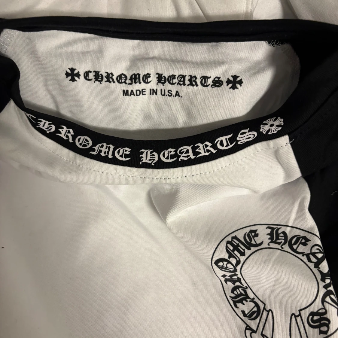 Chrome Hearts svartvit långärmad tröja - 2