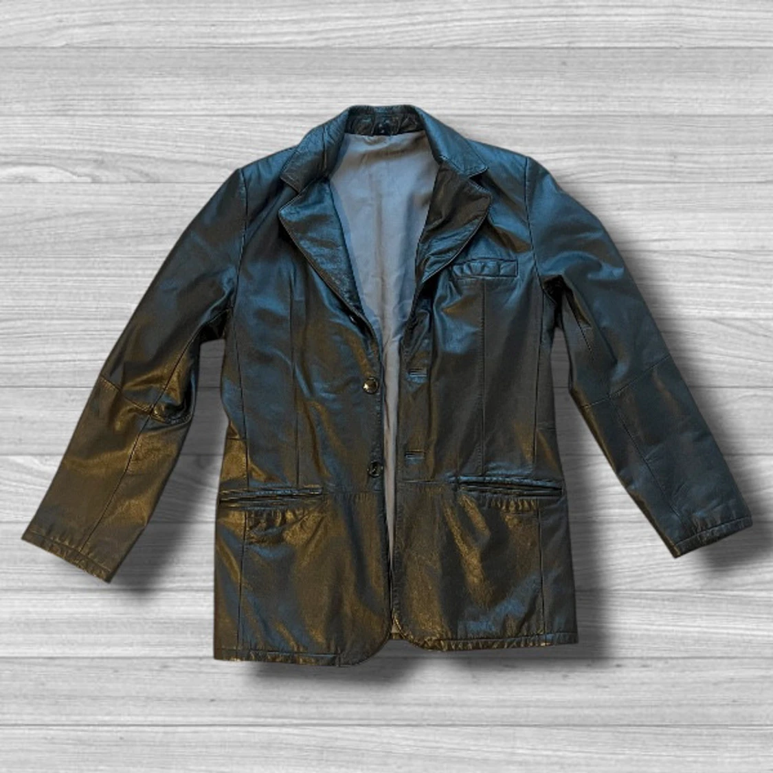 Svart skinnkavaj från Prestige