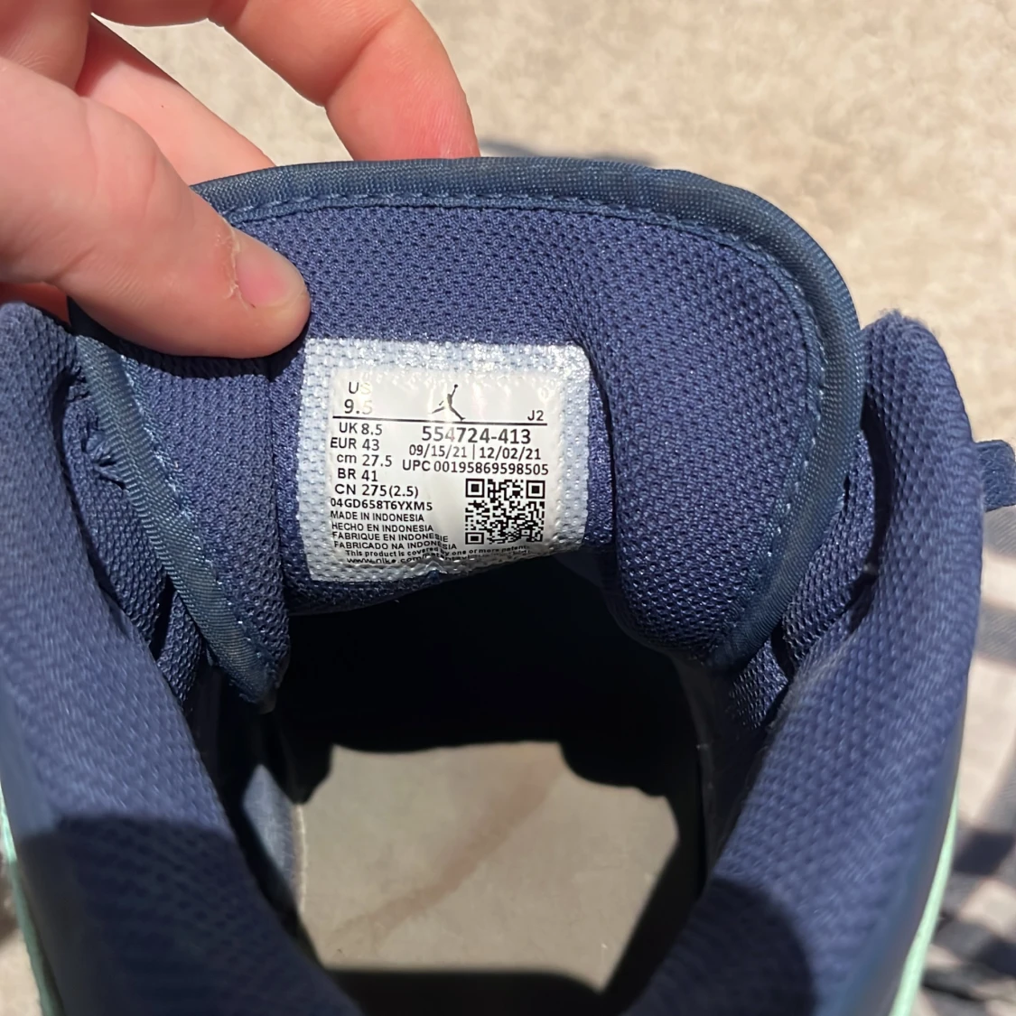 Air jordan 1 mid Mystic Navy blue mint - 3