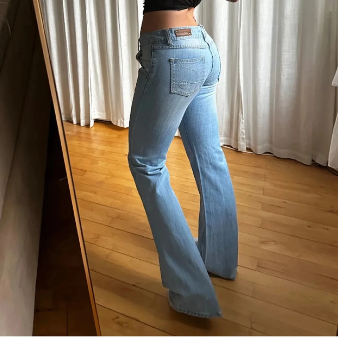 Vintage Bootcut ljusblå jeans - 1