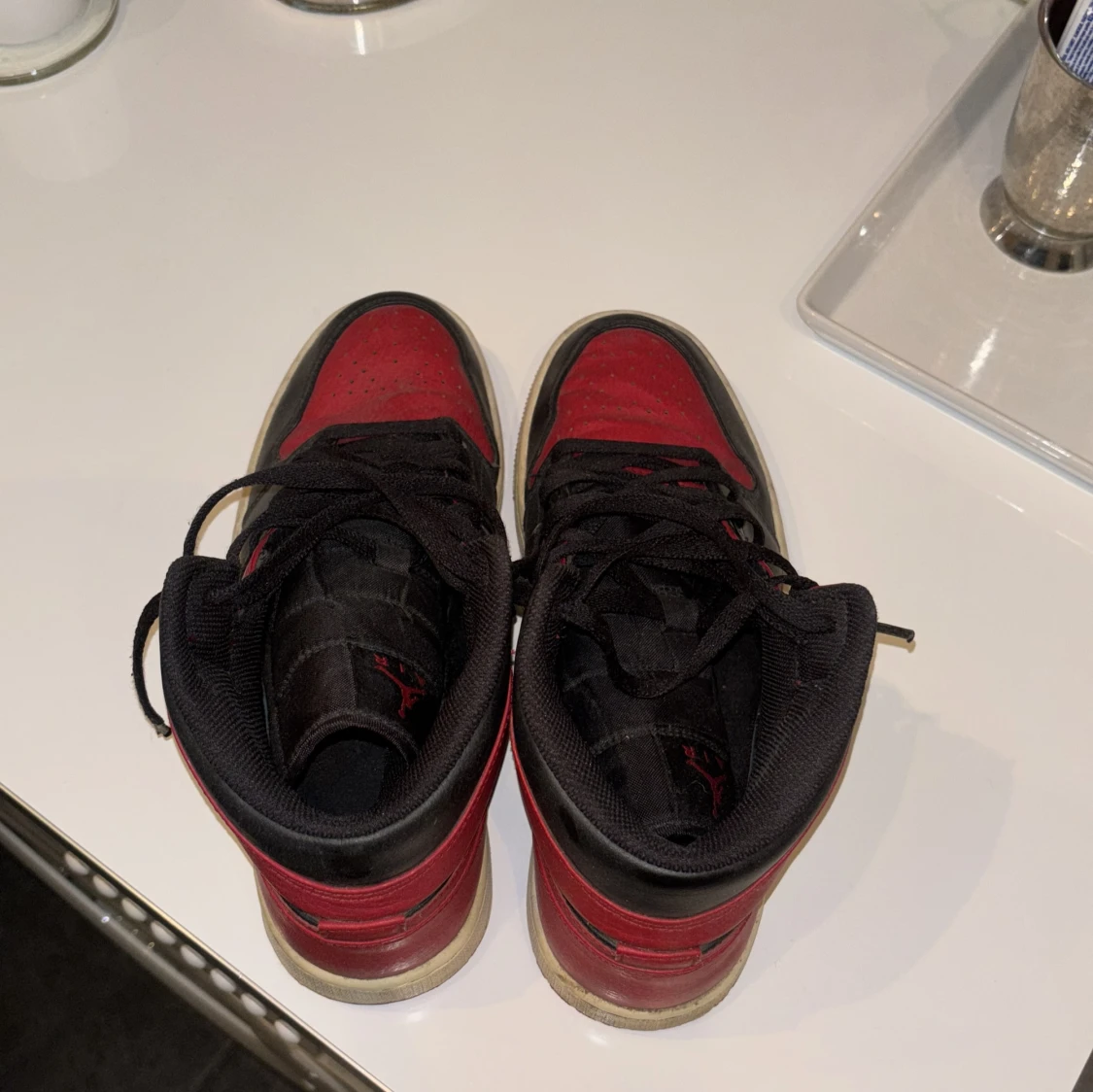 Nike Air Jordan 1 Bred Svart/Röd - 4