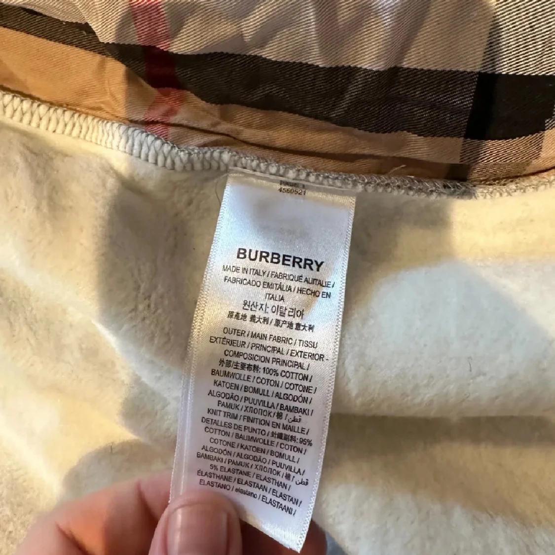 Grå hoodie från Burberry med dragkedja - 2