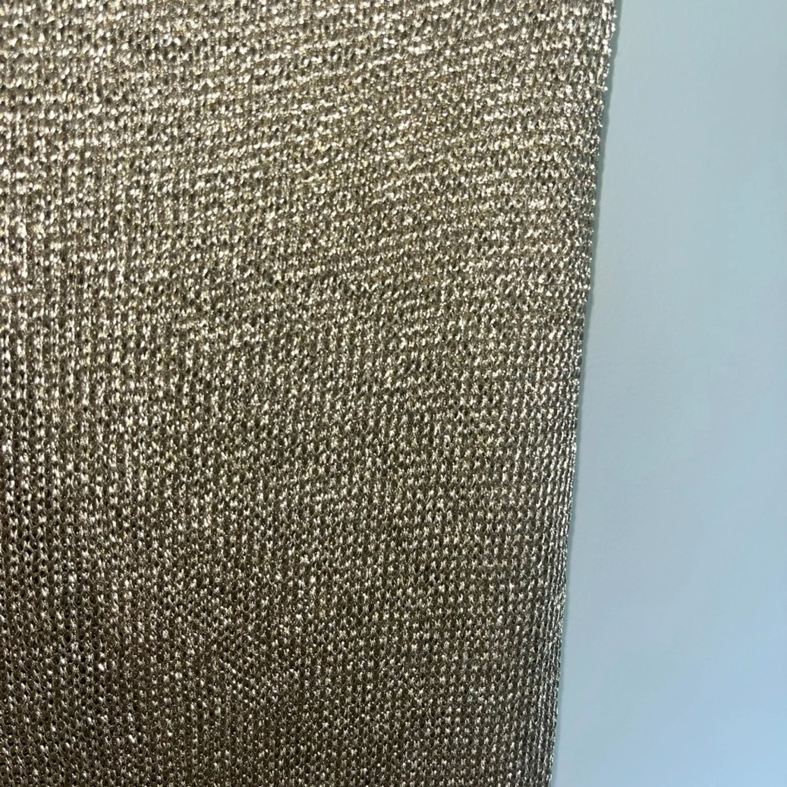 Beige glittrig stickad långkjol - 1