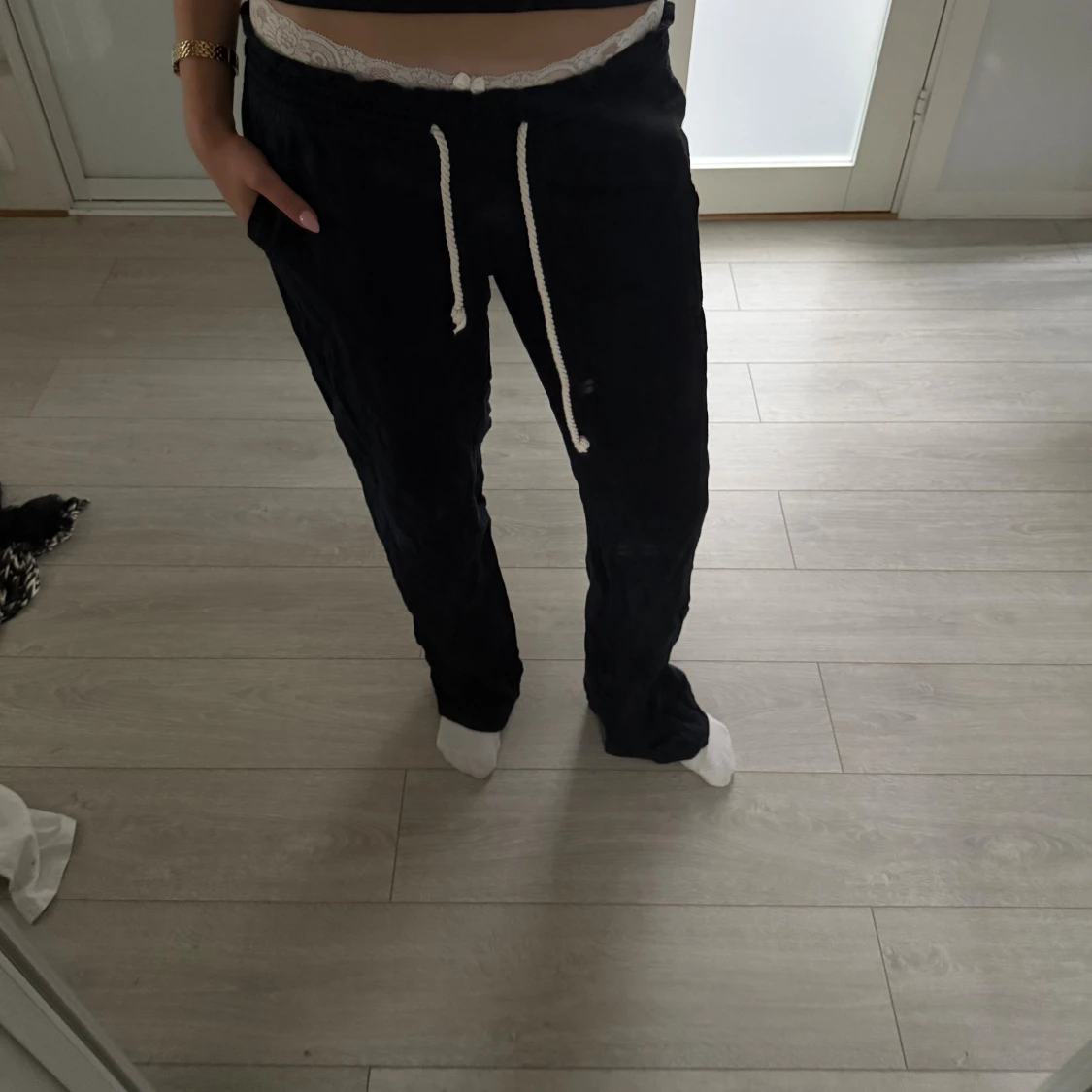 Svarta linnebyxor från Roxy