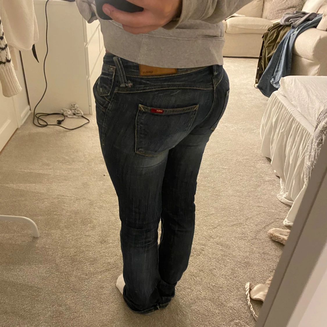 Mörkblå bootcut jeans från Only - 2