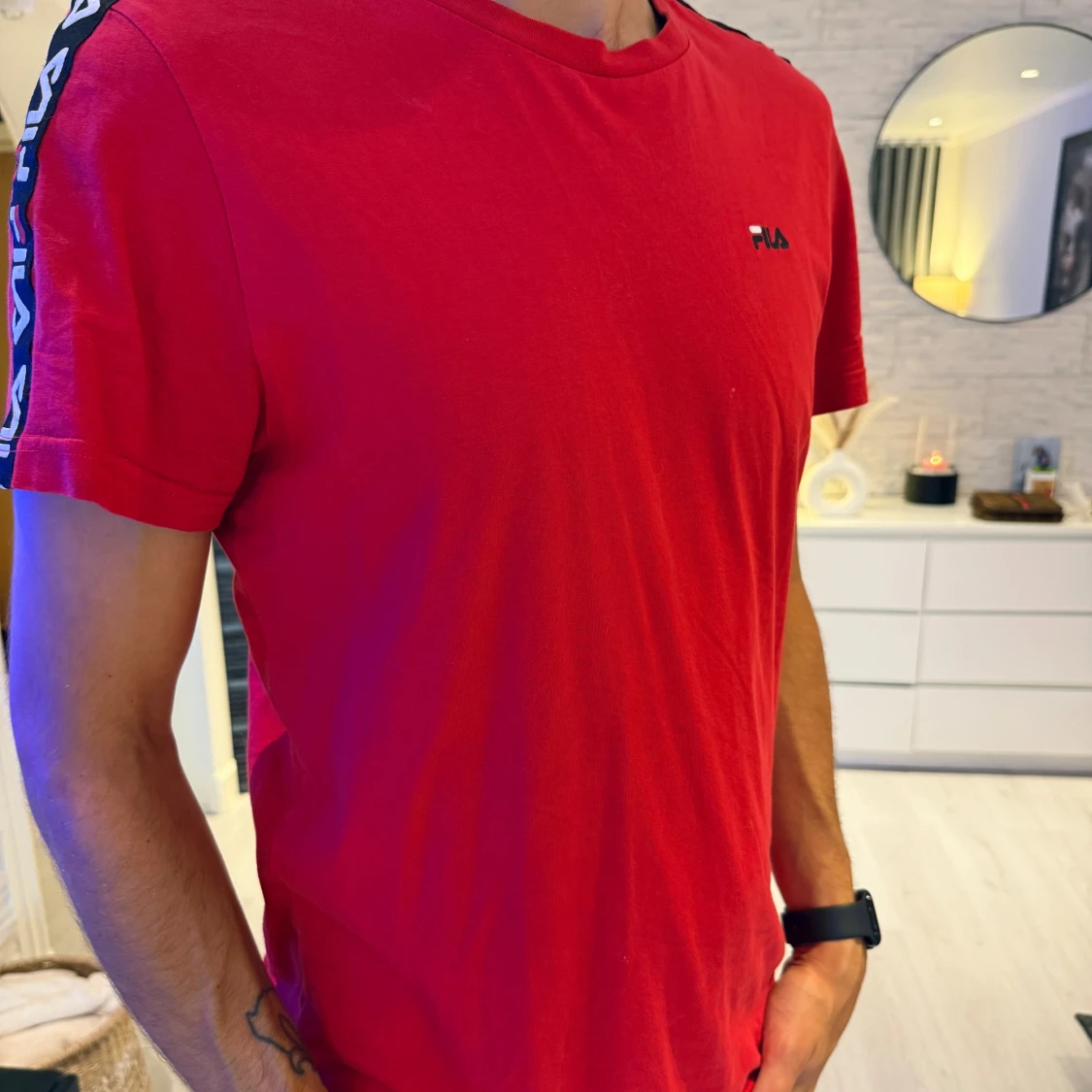 Röd t-shirt från FILA med logga - 2