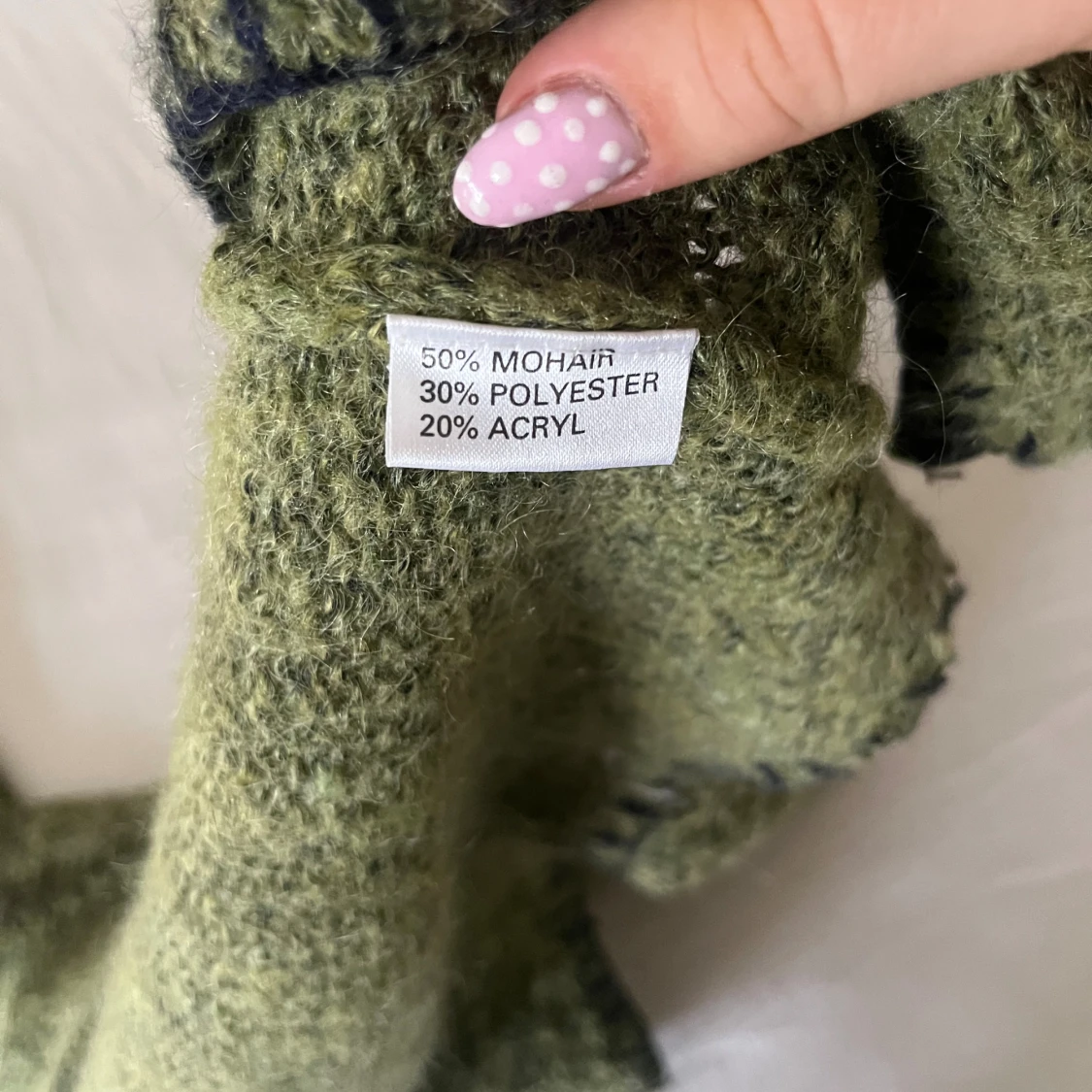 Grön stickad mohair kofta från Zoul - 4