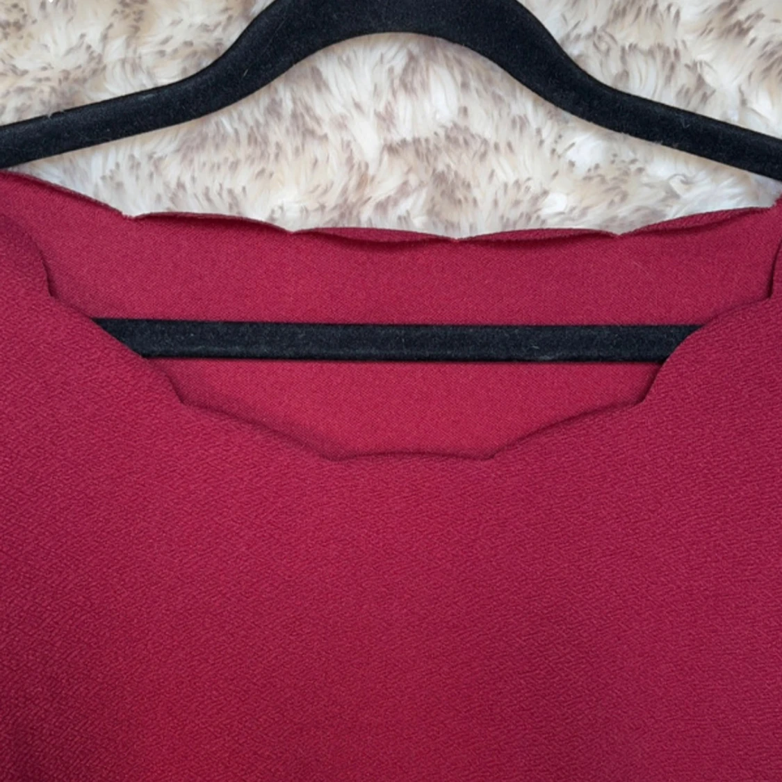 Vinröd långärmad topp från SHEIN - 1