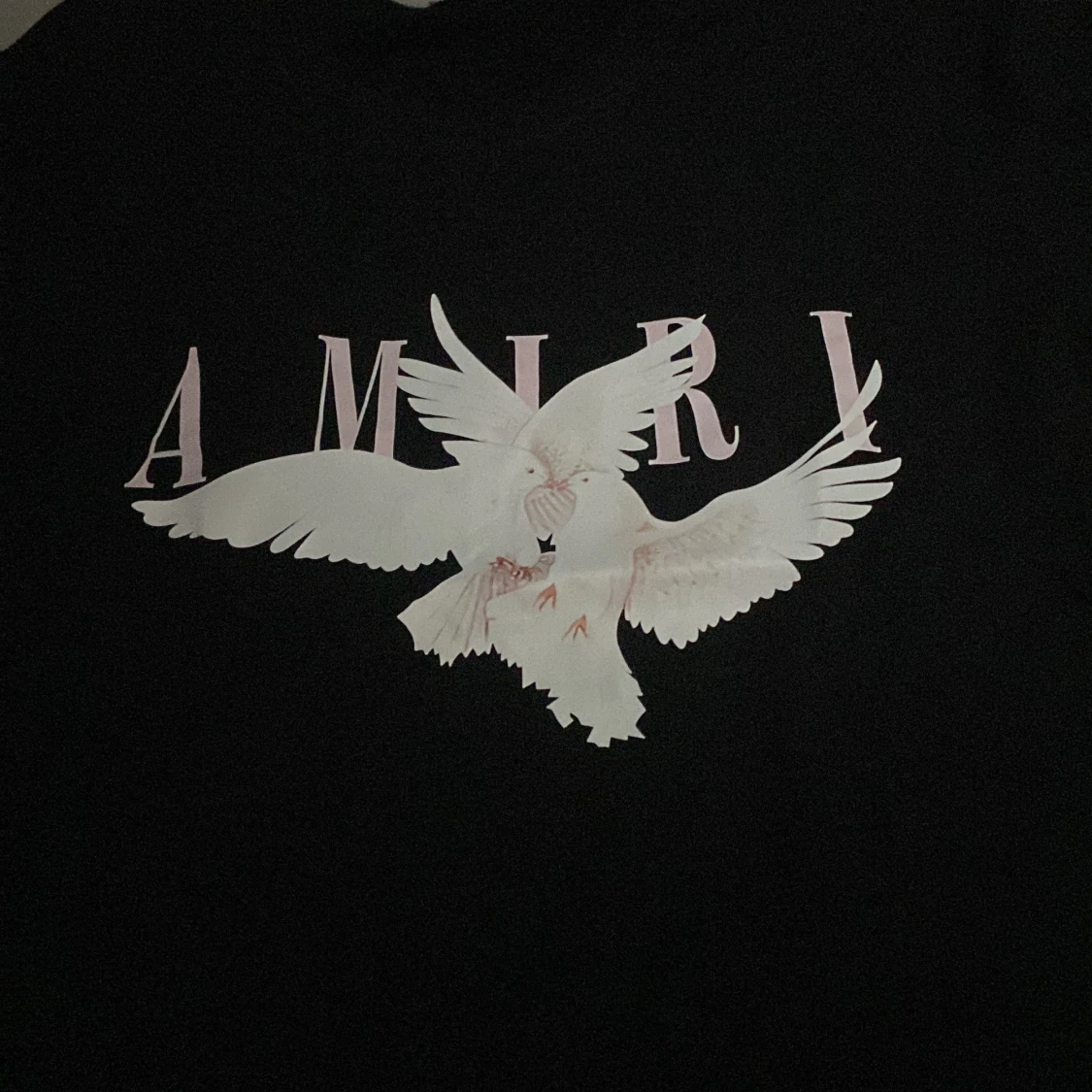 Svart AMIRI t-shirt med duvor - 1