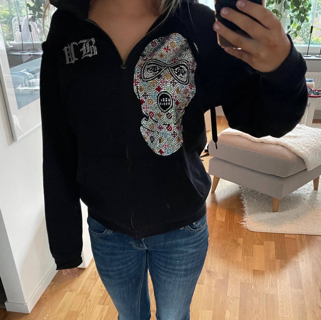 Bvaldi zip up hoodie svart - 1