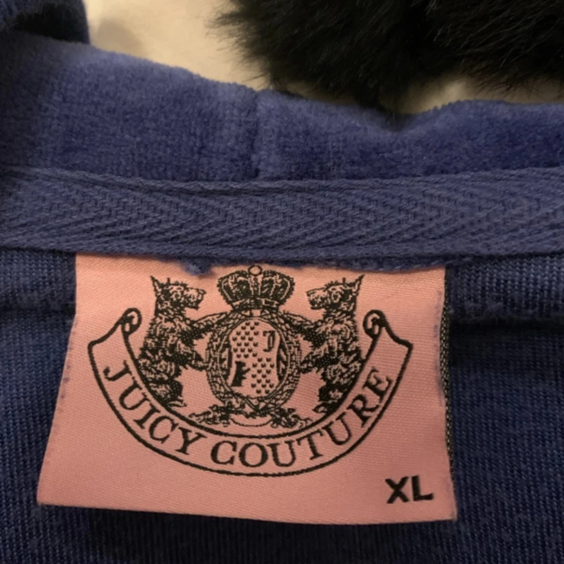 Blå velour hoodie Juicy Couture - 4