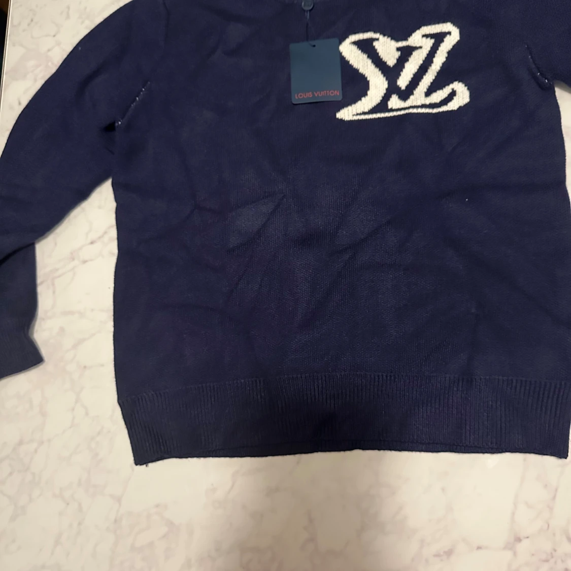 Marinblå stickad tröja Louis Vuitton - 1