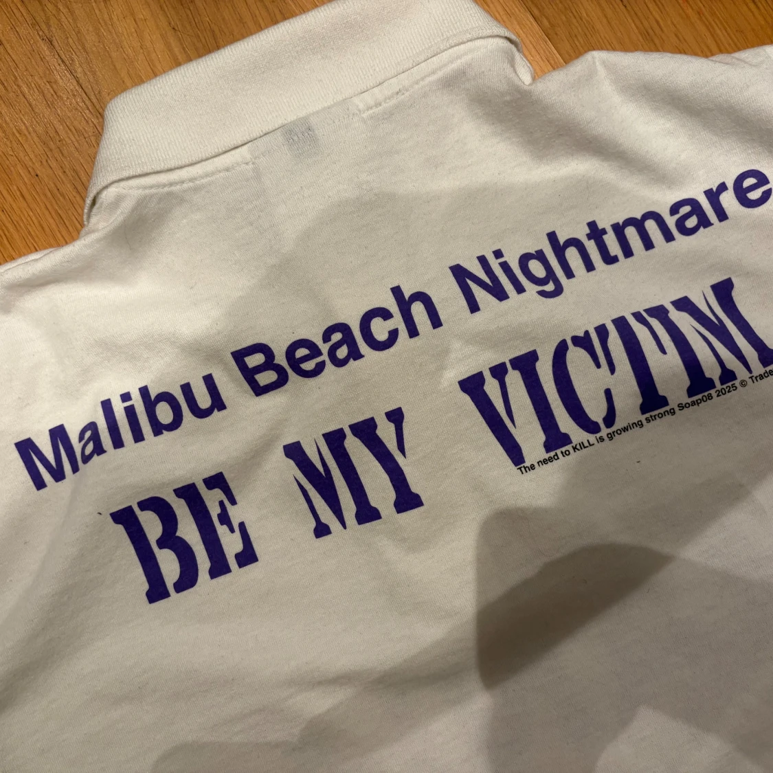 Vit polo från Soap08 med tryck - 2