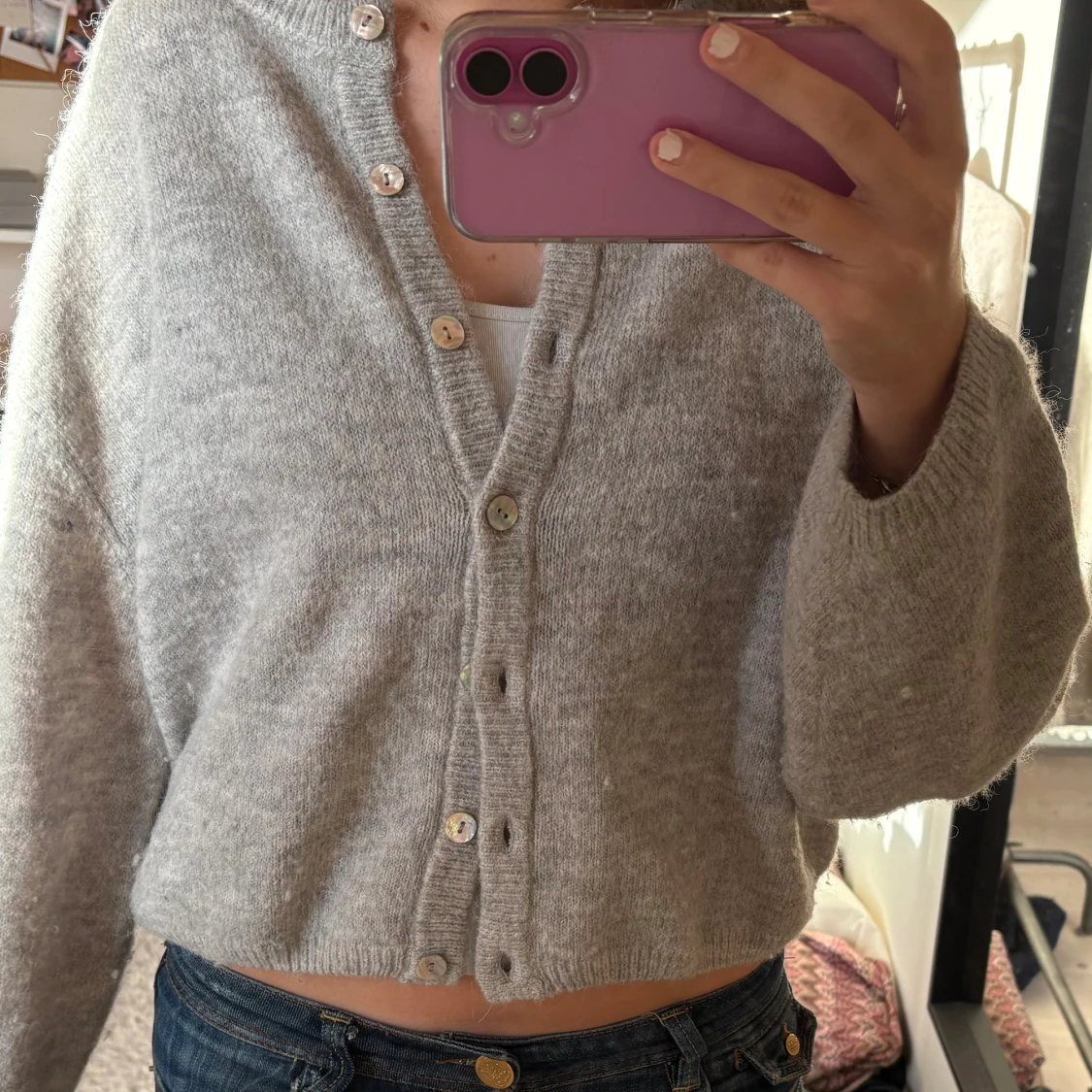 Grå kofta från Gina Tricot