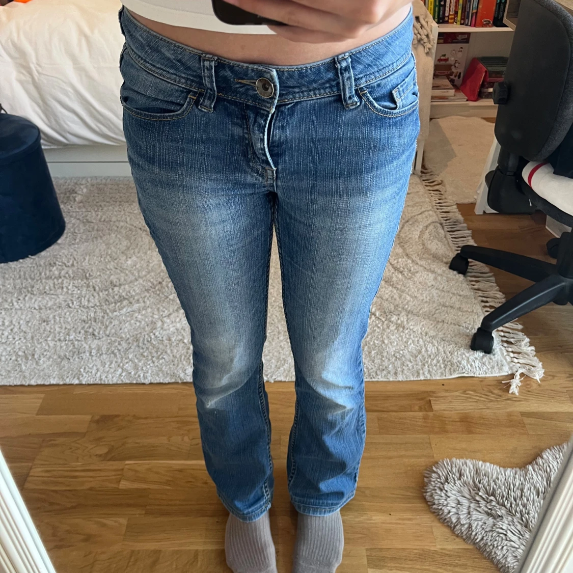 Blå bootcut jeans från esprit - 1