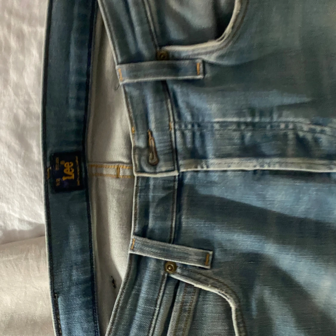 Ljusblå Lee jeans straight fit - 1