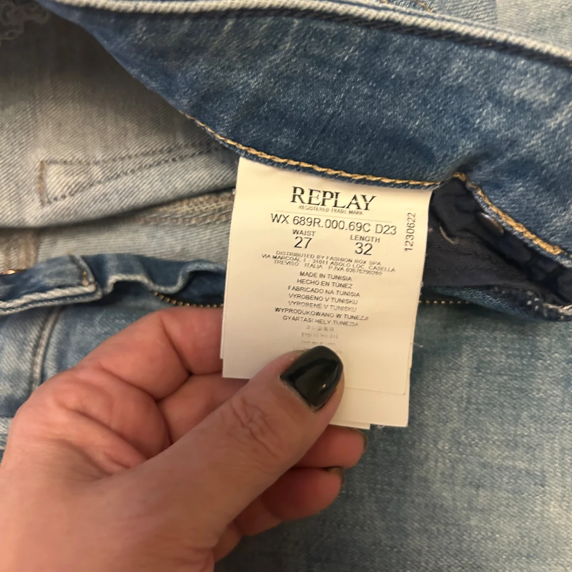 Replay Broken Edge ljusblå jeans 27/32 - 1