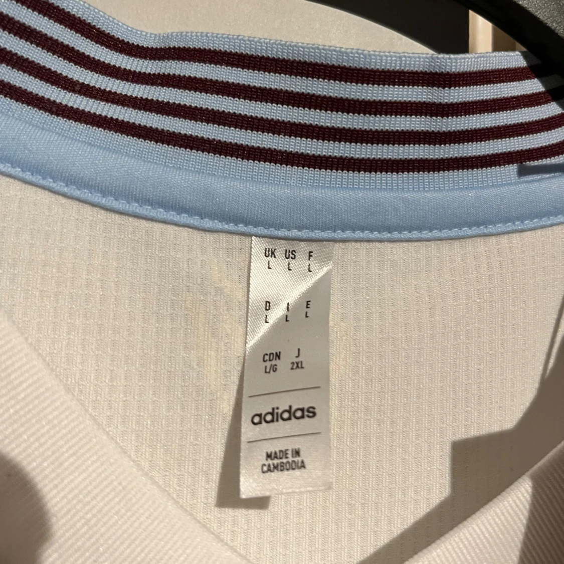 Aston Villa vit matchtröja Adidas L - 4