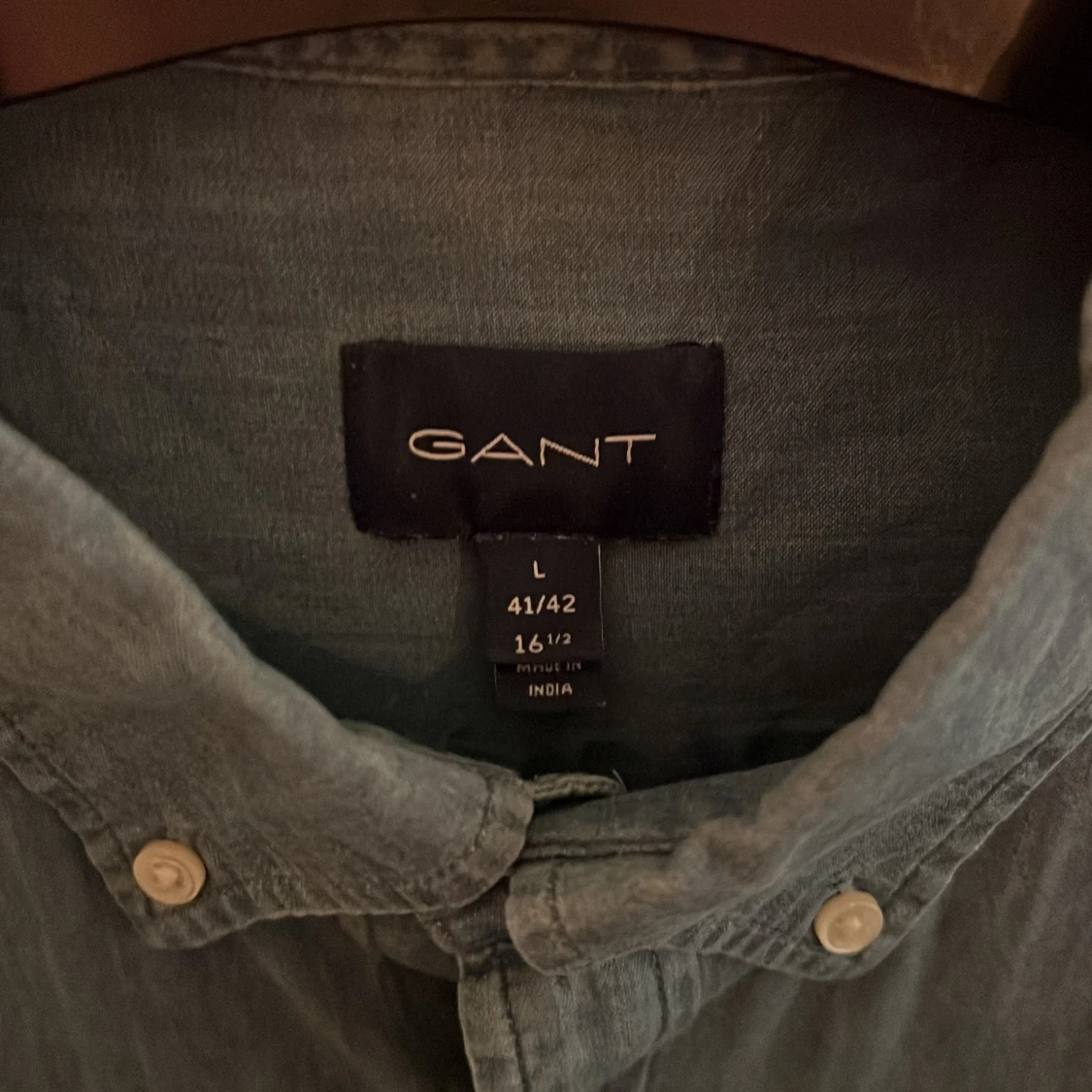 Blå indigo skjorta från GANT - 1