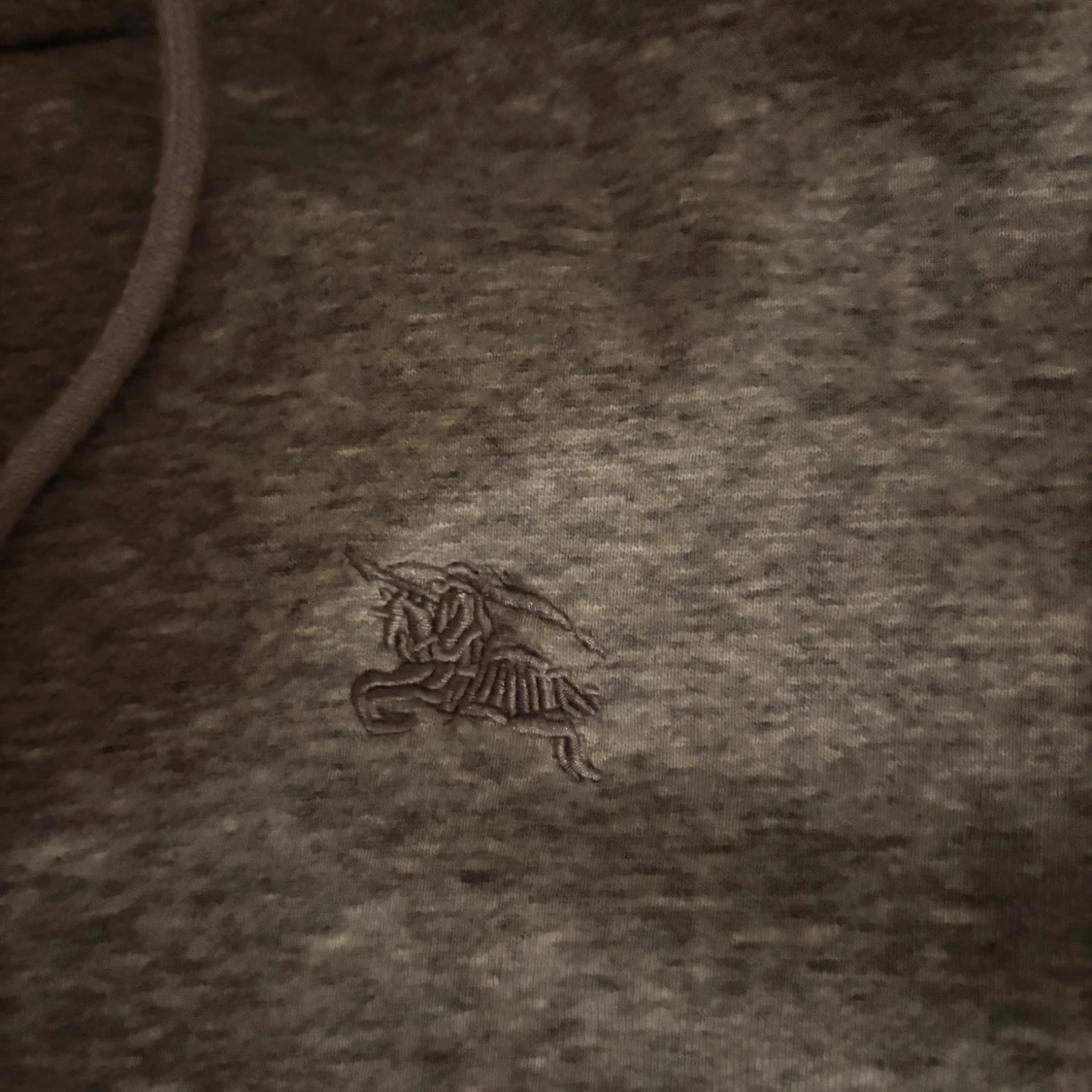 Grå Burberry hoodie med rutig huva/ PRIS KAN DISKUTERAS/ - 2