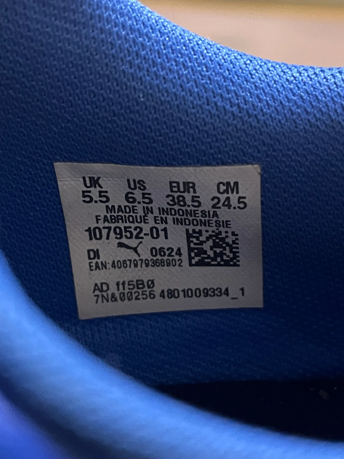 Blåa Puma fotbollsskor med snörning - 4