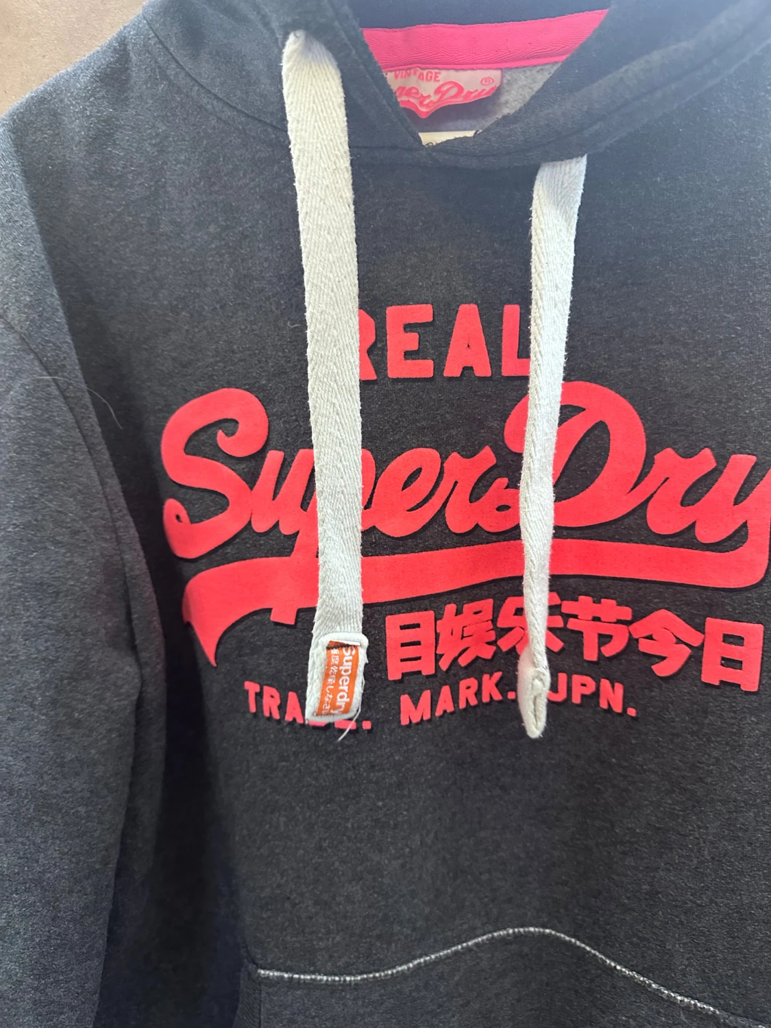 Grå superdry hoodie - 1