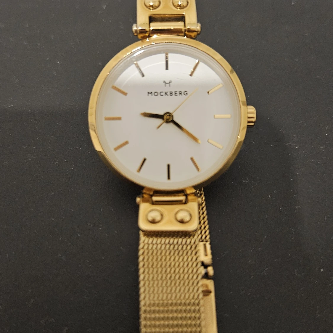 Mockberg guld klocka med mesh-armband - 4