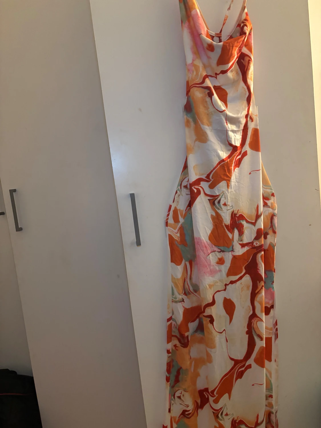 Färgstark långklänning med mönster