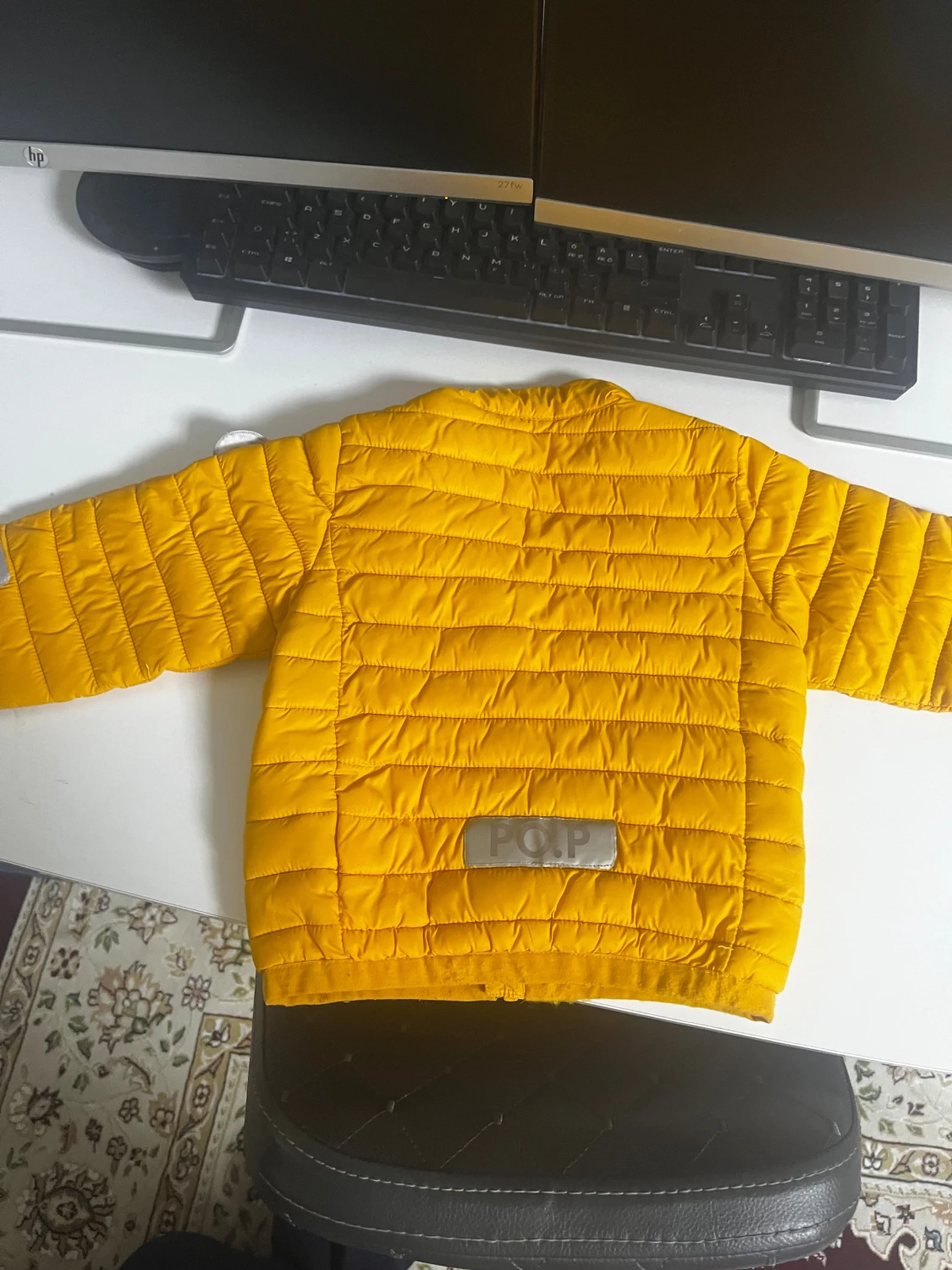 Gul pufferjacka Polarn O. Pyret 86 - 1