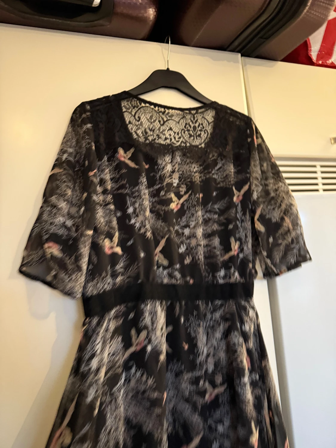 Svart långklänning med spets från Cream - 4