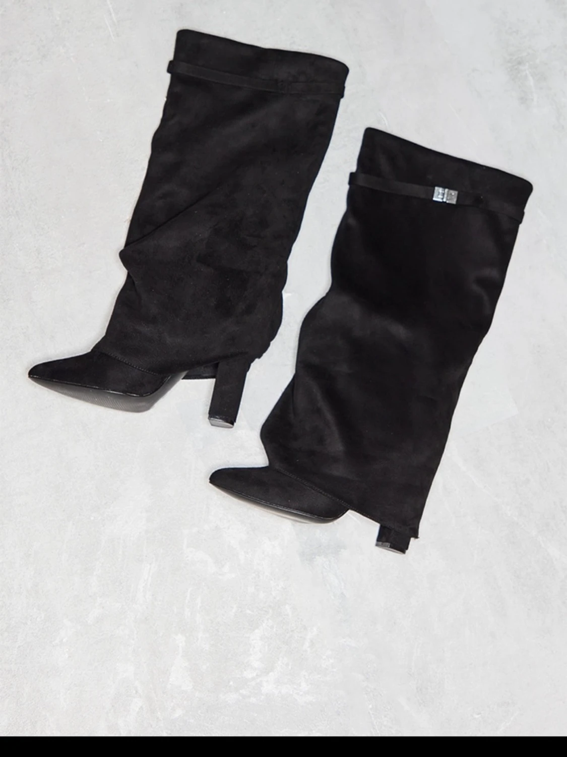 Svarta mockastövlar med klack - 1