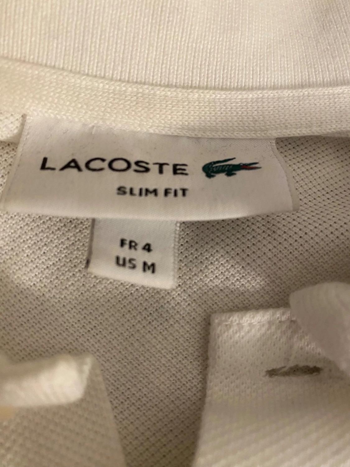 Vit pikétröja Lacoste slim fit M - 2