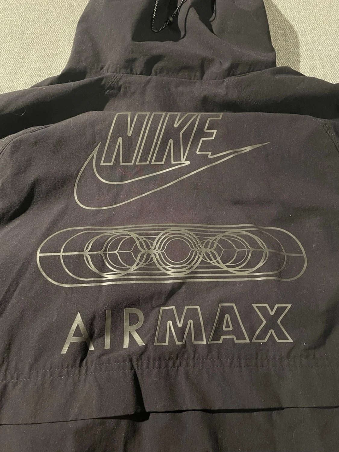 Nike Air Max svart vindjacka med huva - 4