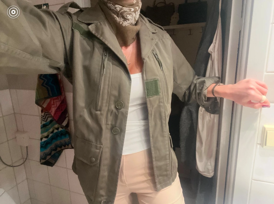 Grön utility jacka med fickor - 2