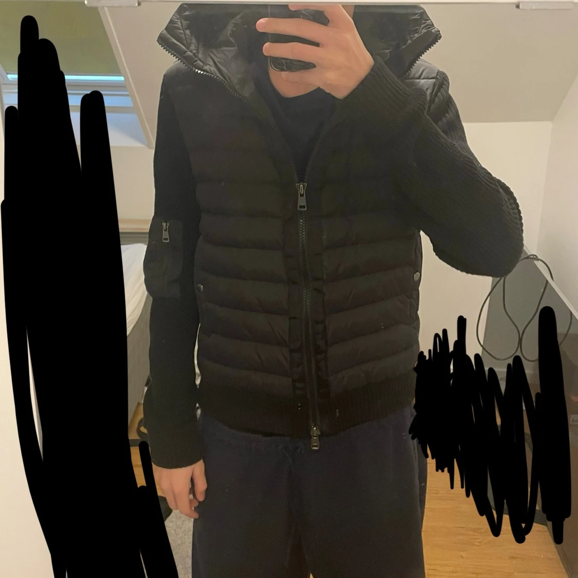Svart Moncler Cardigan