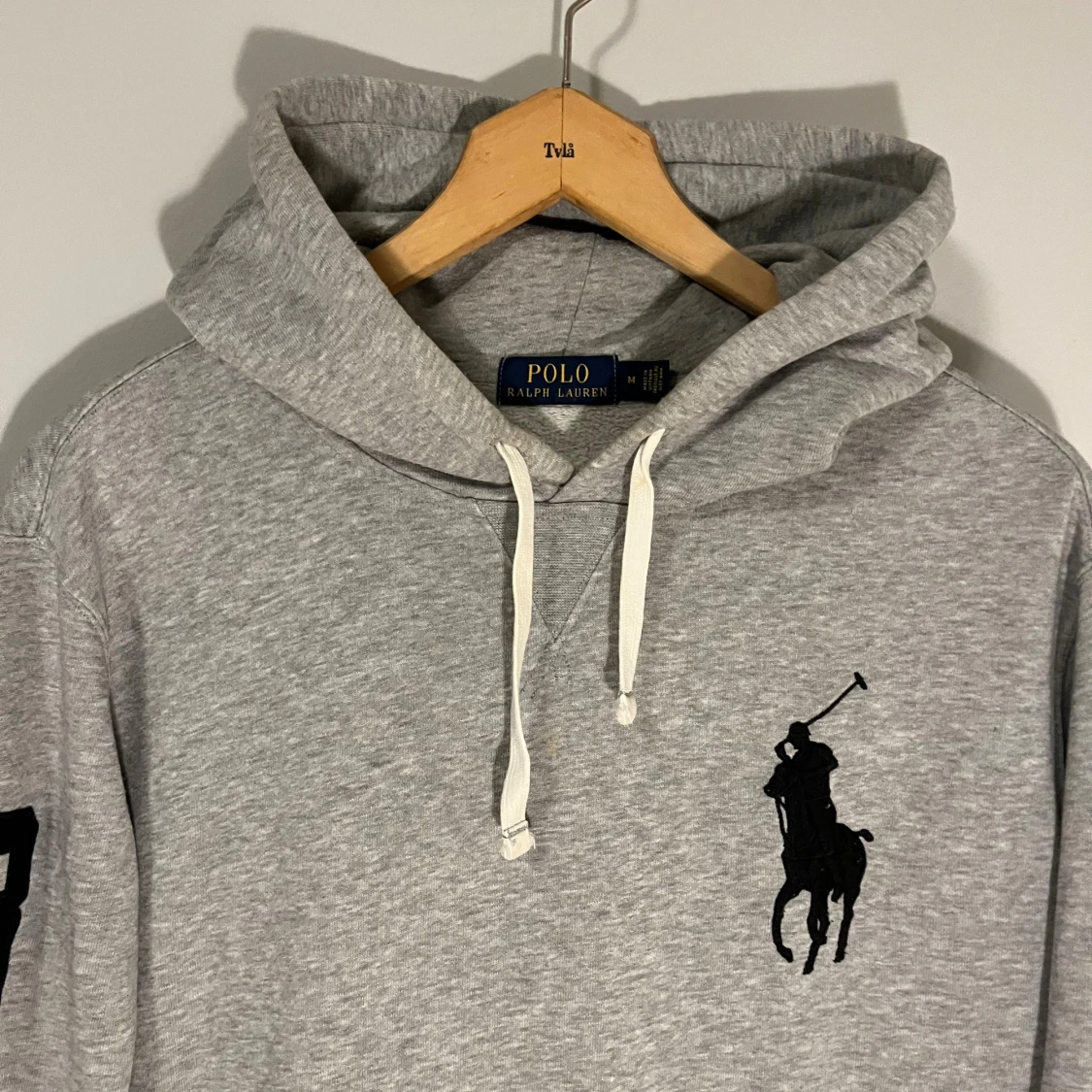 Grå Ralph Lauren Big Pony Hoodie  - 2