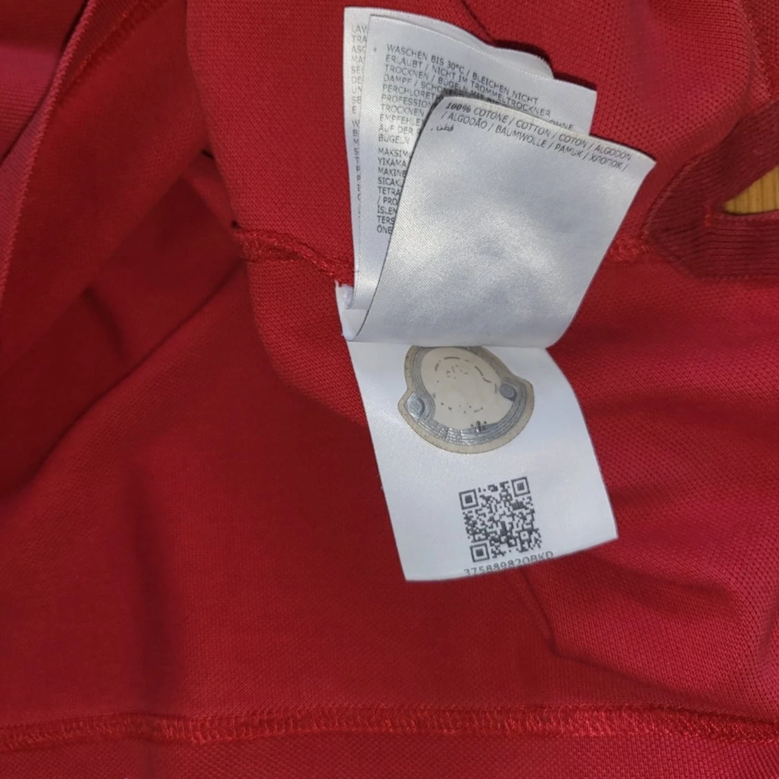 Röd Moncler pikétröja i bomull - 3