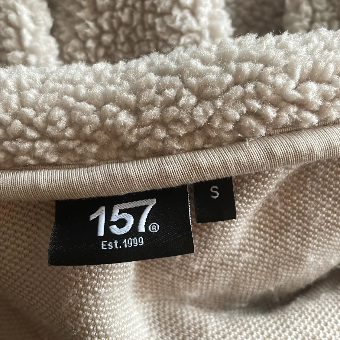 Beige teddyjacka från 157, storlek S - 1