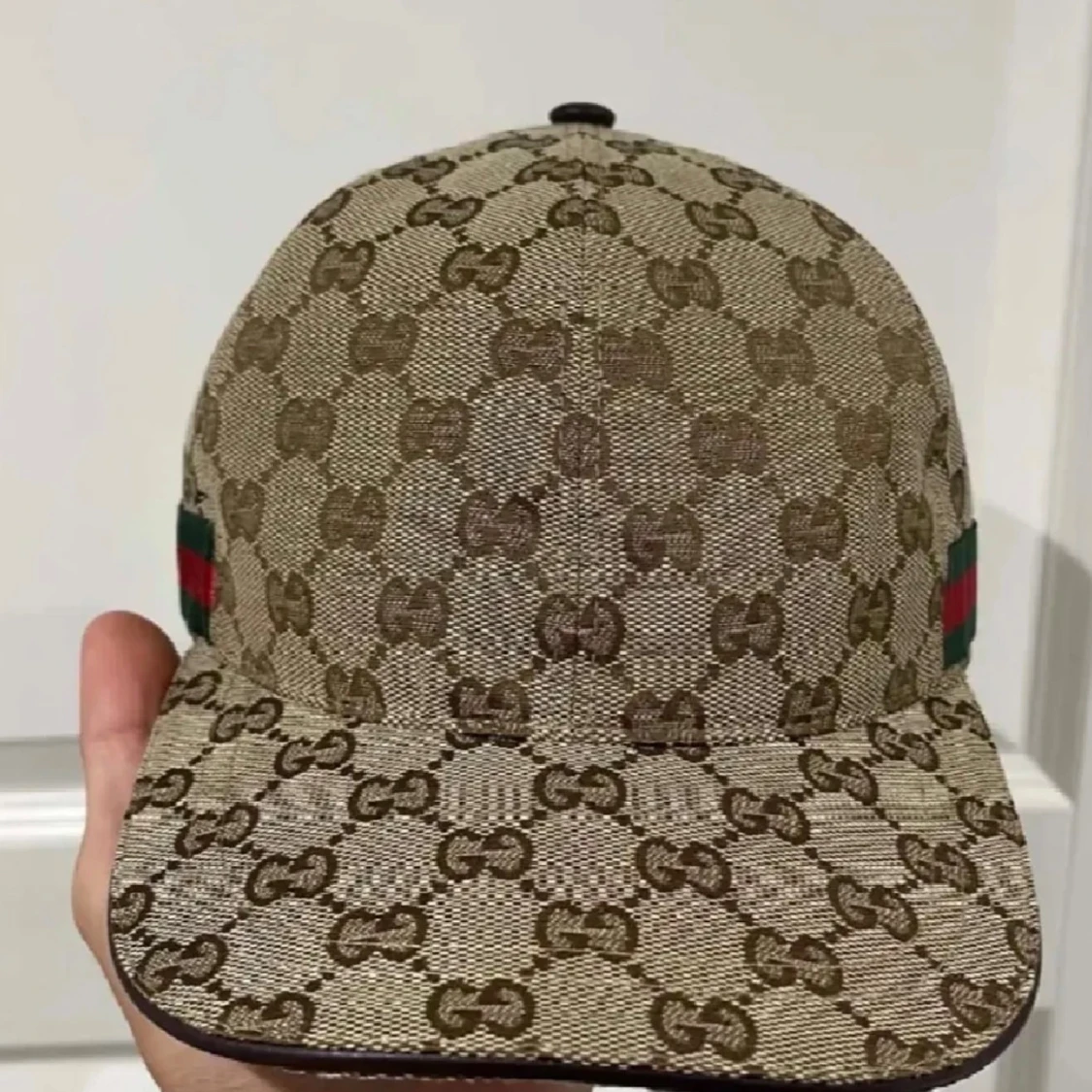 Svart Gucci keps med GG-mönster - 3