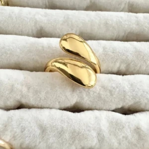 Guldfärgad ring - Justerbar 