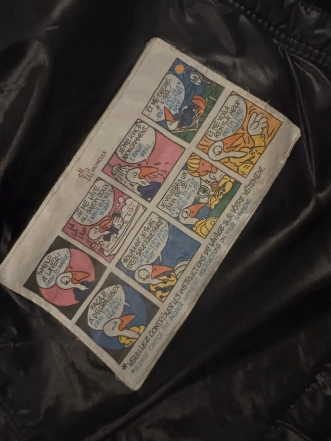 Svart Moncler pufferjacka med huva - 4