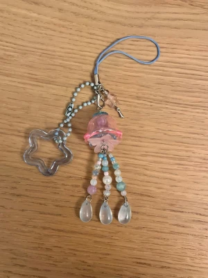 Pastell blå & rosa manet 🪼(Custom Order❗️) - Handgjord manet phonecharm för en custom order!! 🥰🩷💙🪼Om du också vill lägga en beställning för en personlig nyckelring eller phonecharm, skriv via DM!⋆.𐙚 ̊