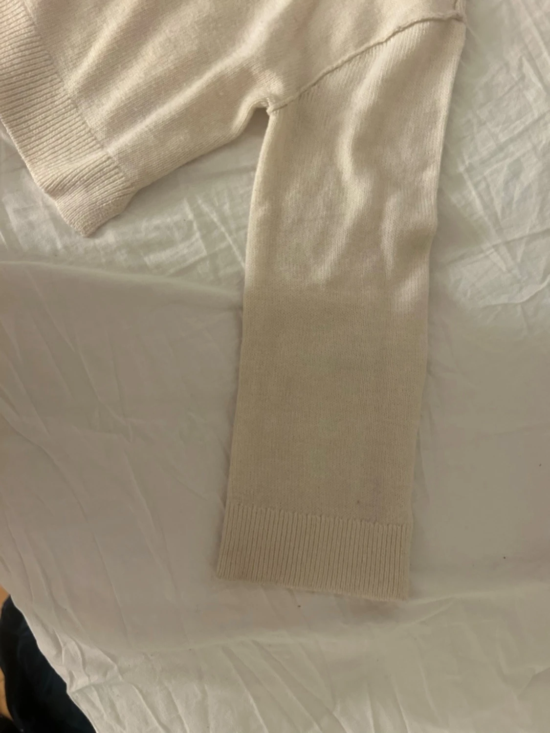 Beige croppad stickad tröja H&M - 2